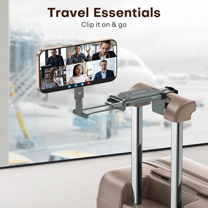 OMOTON TP02 360°Rotating Adjustable Aluminum for MagSafe Tripod Mount, Gray | Magnetic Phone Tripod for iPhone 17/16/15 Pro Max Air, Foldable Cell Phone Stand Fits Vlog, Gym Travel Essentials Accessories - Image 9