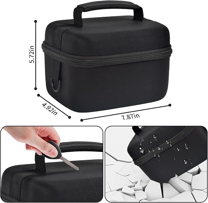 Comecase Large Travel 4K Vlogging Camera Case for Duluvulu/for AUREAPIX | Outdoor Camera Storage with 2 Dividers and Mesh Pocket, for Vloggers and Content Creators, Trip Ready, Jet Black - Case Only - Image 5