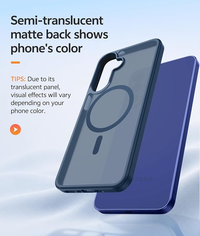 FNTCASE for Galaxy A27 5G Phone Case, Fit for Magsafe, Screen Protector | Translucent Matte, 14FT Military Grade Drop Protection, Slim Shockproof Protective, for Samsung A 27 4G Cover, Blue - Image 5