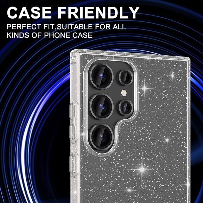 for Samsung Galaxy S24 Ultra Camera Lens Protector, Individual Metal Ring Tempered Glass Lens Cover, [Strong Adsorption] Scratch Resistant Ultra-Thin HD Clear Lens Cover, 2 Sets-Black - Image 5