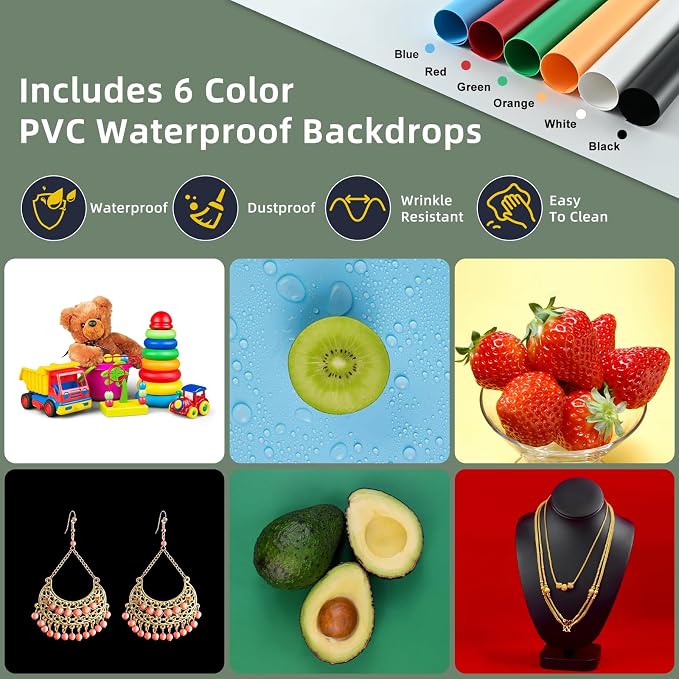 Lightdow 10"x10"x10" Photo Studio Light Box Photography with 96 LEDs (CRI>95), 6 Backdrops - Portable/Dimmable/Versatile Folding Shooting Tents for Toys/Jewelry/Watches/Cosmetics Photography - Image 3