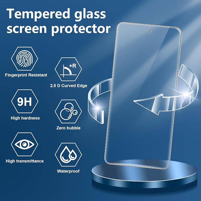 for Samsung Galaxy A36/A56 5G Screen Protector,9H Hardness Anti-Scratch Tempered Glass flim, Case Friendly, Anti-Fingerprint,Anti-Scratch (3 PACK) - Image 2