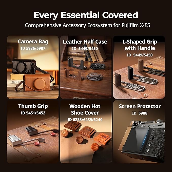 SmallRig Leather Case Bag for FUJIFILM X-E5 / X100VI, for Ricoh GR IV/GR III, Carrying Case with Magnetic Closure, Protective Pouch, Compact Storage Bag, Crossbody Bag, Shoulder Strap, Brown-5986 - Image 7