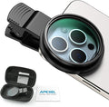 APEXEL 52mm CPL Phone Camera Lens Filter for iPhone & Android | CPL Filter to Reduce Glare & Reflections, Enhance Colors for Travel Photography, with Universal Clip & Adapter Ring by Apexel