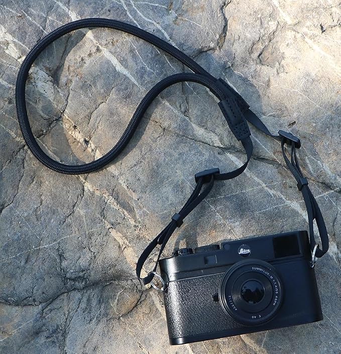 Quick Release Camera Neck Strap Shoulder Strap Belt for Mirrorless Digital Cameras Climbing Rope with Quick Release QD Loops Connector with O-Ring Adjustable Length 30-53inch Black - Image 2