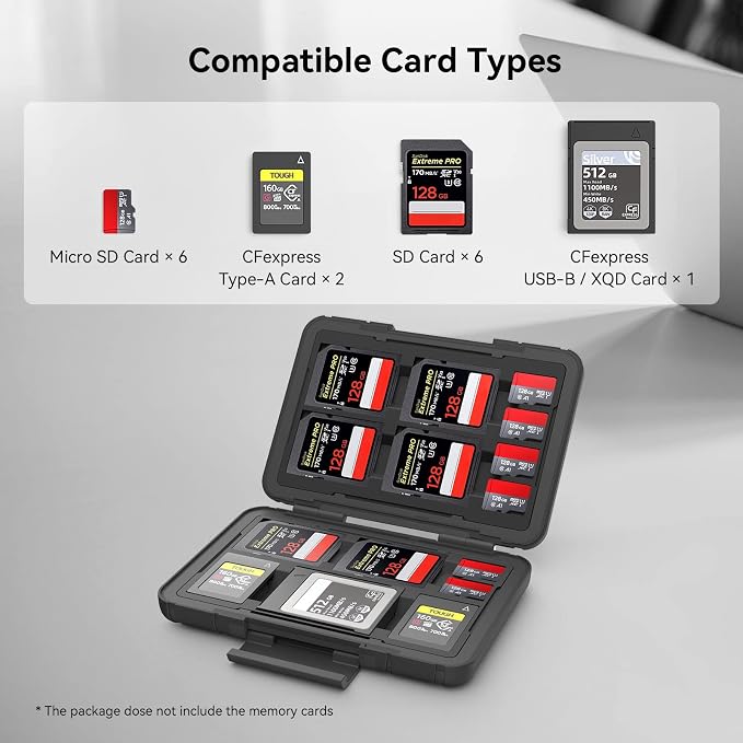 SMALLRIG Memory Card Holder Case 15 Slots, Water-Resistant for SD Card, Micro SD Card, CFexpress Type A/Type B Card, XQD Card - 3192 - Image 2