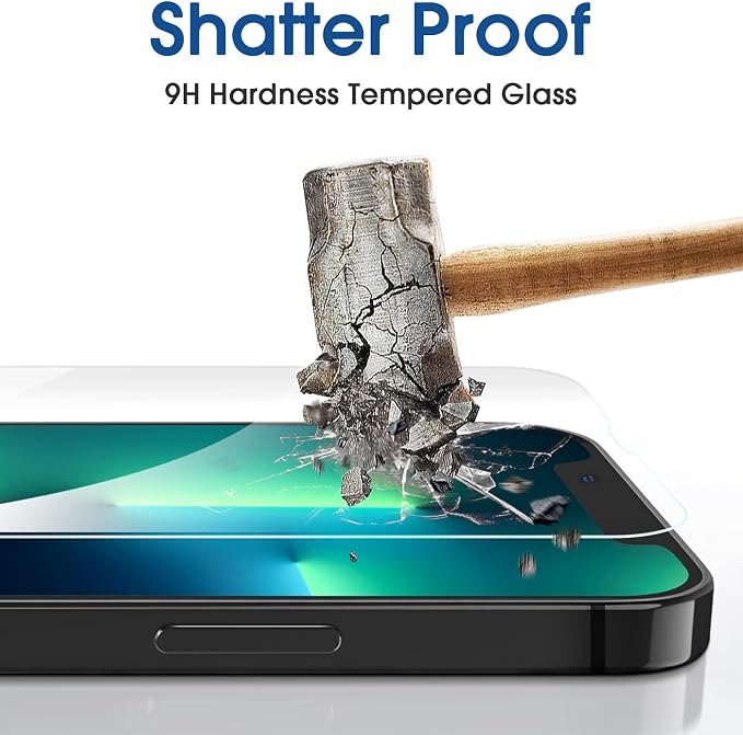 amFilm OneTouch for iPhone 13 Pro Max 6.7'' Screen Protector Tempered Glass | Auto-Alignment 30s Install with Camera Lens Protector, Bubble Free, Scratch & Drop Protection, HD Clear[2+2 Pack] (13PM-6.7') - Image 6