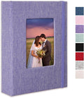 Small Photo Album 5x7 Linen Picture Book, Each Mini 26-Page Album Holds 52 Photos, Art Presentation Folder for Postcards & Picture Storage by CHERRICH