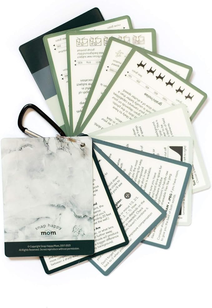 DSLR Cheat Sheet Cards for Canon, Nikon and Sony Cameras - Plastic Quick Reference Photography Cards | Camera Settings, Exposure & Manual Mode (Classic) - Image 6
