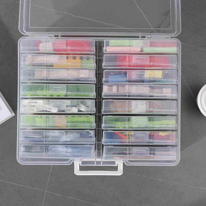 novelinks Photo Storage Boxes with Handle, Photo Organizers and Storage | 1Pack Clear, Photo Albums 4x6 Pictures, Photo Cases, Classroom Organization, Index Card Box, Photo Card Holder, Seed Storage - Image 6