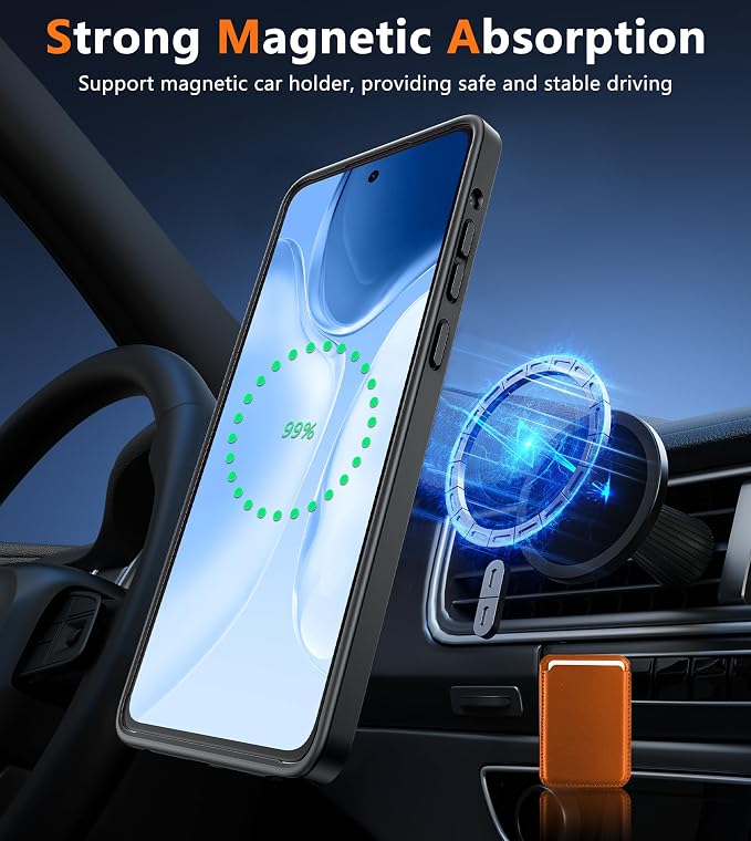 FNTCASE for Motorola Moto G Stylus 2025/2026 Case, Fit for Magsafe A-Black | Magnetic Phone Cases, 14FT Military Grade Drop Protection, Slim Shockproof Protective Cover, Black - Image 4