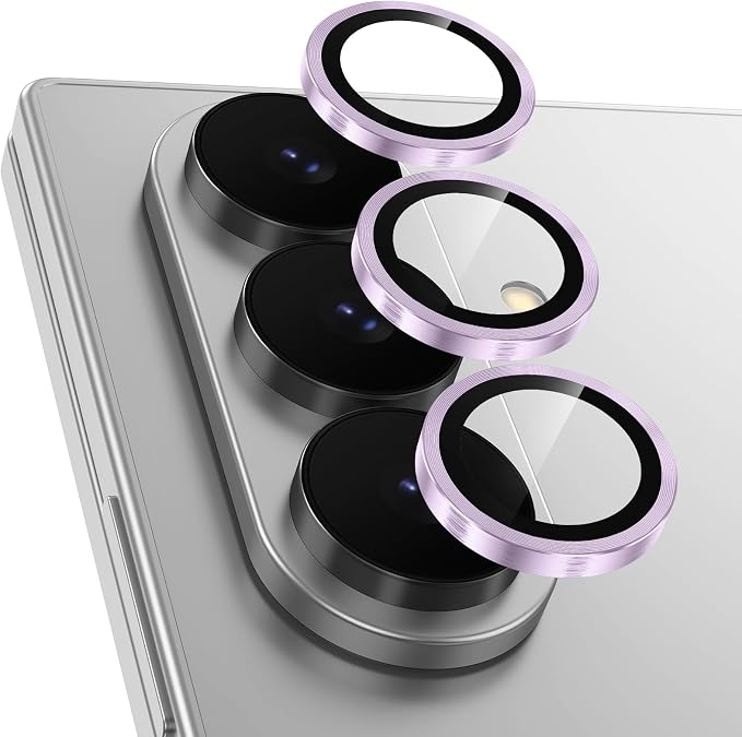 Meshine for Samsung Galaxy Z Fold 8 Ultra Camera Lens Protector,Scratch Proof,Strong Adsorption,9H Hardness with Metal Ring Camera Cover,Case Friendly,Accessories Lens Protector,Purple by Meshine