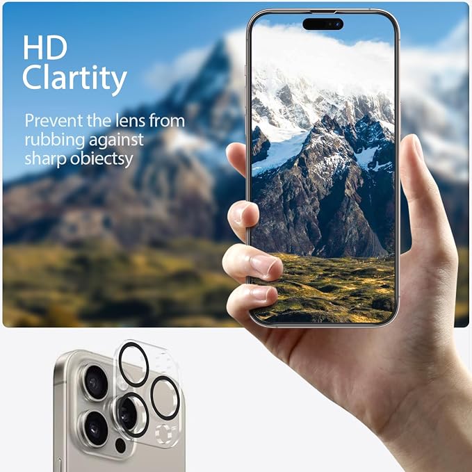 3 Pack Privacy Screen Protector for iPhone 16+3 Pack Camera Lens Protector with Tempered Glass,Touch Sensitive and Case Friendly(iP-16 - Image 8