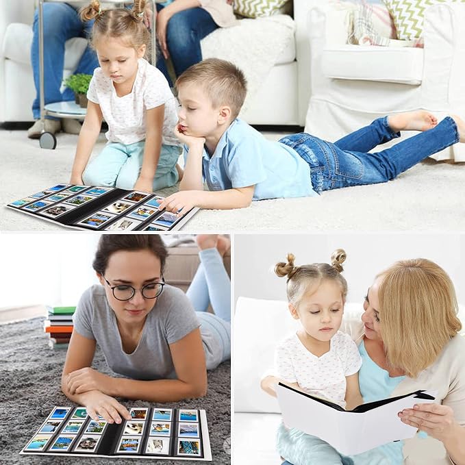 432 Pockets 2x3 Inch Photo Album for Polaroid & Instax Mini Pictures, White | Large Capacity, Acid-Free Black Pages, Durable Hard Cover, Elastic Band Closure for Secure Storage Everyday Instant Photos - Image 7