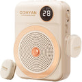 Voice Amplifier for Teachers with Wireless Lavalier Lapel Microphone Portable Bluetooth Microphone & Speaker, Rechargeable Bullhorn Megaphone for Classroom, Meetings, Yoga (Skin Tone) by COHYAN