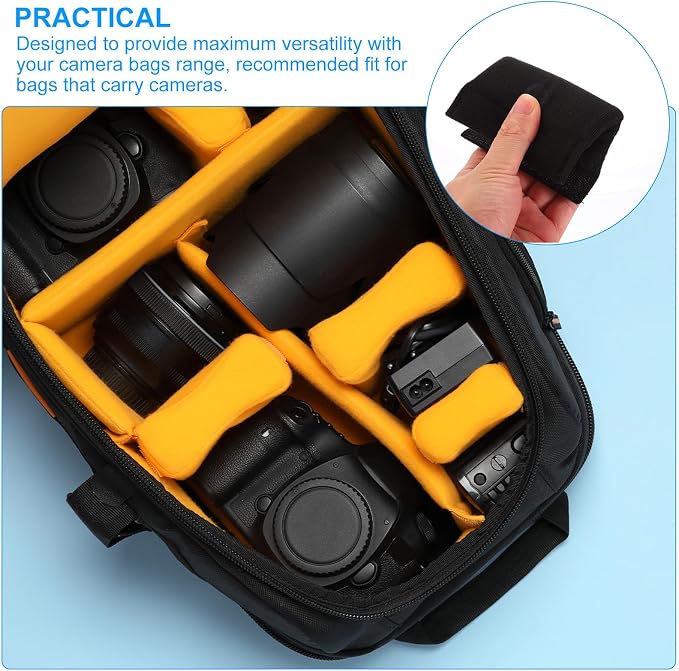 PATIKIL Camera Bag Divider 6"x4" Black 2Pcs | Shockproof Camera Bag Inserts Separator Pad Protective Lens for Nikon Camera DSLR Protect Bag Organizer Divider Cushion - Image 5