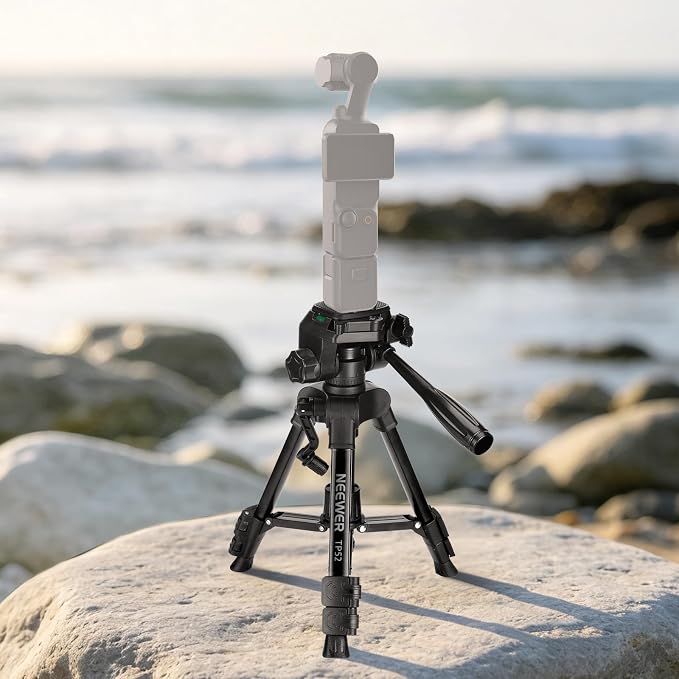 NEEWER Entry Level Version TP52 Mini Desk Phone Tripod Camera Webcam Stand | Compatible with iPhone for Video Recording, Small Compact Table Top DSLR Camcorder Stand, 3 Way Pan Tilt Head, Phone Holder - Image 9
