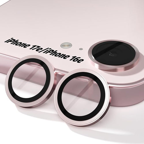 (3 Pack) Orzero Camera Lens Protector for iPhone 17e / iPhone 16e, [EZ Install] [Case-Friendly] 9H Tempered Glass CD Pattern Lens Cover Accessories, Military-Grade Shockproof, HD Clarity Anti-Glare - Pink by JumpIntoOrzeroLet%E2%80%99sExploreLikeNeverBefore