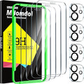 Milomdoi Screen Protector for iPhone 11,Tempered Glass | 4+4 Pack, 9H+ Hardness, Camera Lens Protector, Military Grade Shatterproof, Easy Installation, No Bubbles, Case Friendly by Milomdoi