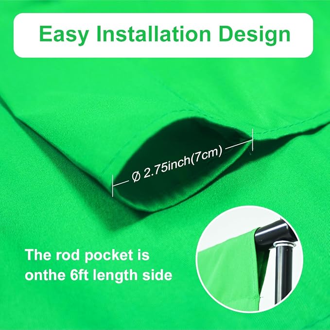 Green Screen Backdrop Background,10 X 13 FT Large Photography Backdrop Photo Background Screen for Streaming Zoom Photo Muslin Green Curtain Video Recording Greenscreen Picture Photoshoot - Image 3