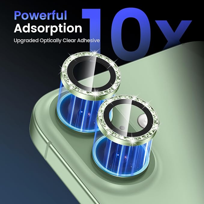 Tensea for iPhone 17 Camera Lens Protector Bling, Camera Screen Cover | Camera Screen Protector, Metal Individual Ring with 9H Tempered Glass for iPhone17, HD Clear, Easy Install, Full Protection - Image 4