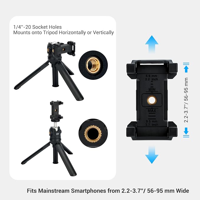 JJC Extendable Mini Tripod & Selfie Stick for Sony ZV1F ZV1 ZVE10 RX100 VII | for Sony ZV-E10 II ZV-1F ZV-1 II A6100 A6400, Canon PowerShot V1 SX740 HS G7X Mark III II EOS R100 R50 R10 & More - Image 7