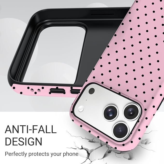 TPU Phone Case for iPhone 17 Pro Max, MagSafe Wireless Charging Compatible, Shockproof Slim Fit Protective Cover with Anti-Yellowing & Raised Camera Protection (Polka dot 4, iPhone 17 Pro Max(6.9")) - Image 5