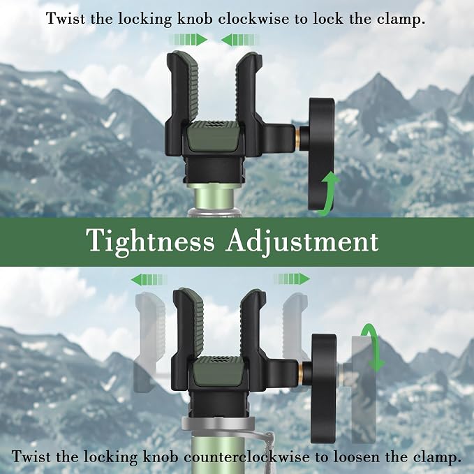 U-7 Shooting Saddle for Hunting Tripod, Aluminum Alloy Universal Rest Head Clamp Mount, Arca-Swiss Compatibility Base for monopod, Green - Image 2
