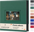 Popotop 4x6 Photo Album Holds 500 Pictures, Vegan Leather Hardcover | 500-Photos Capacity, Clear Slip-In Pockets, Large Collection Format, Front Photo Window, Gifts for Family Wedding Baby by Popotop