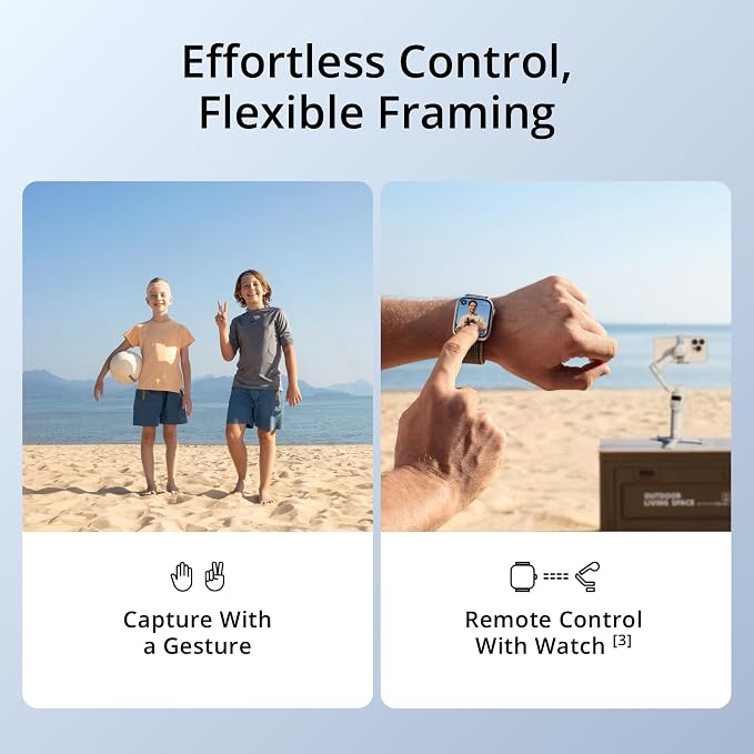 DJI Osmo Mobile 7 Gimbal Stabilizer for iPhone & Android, 3-Axis Gimbal | Built-in Tripod, Ultra-Light, Comfortable Grip, ActiveTrack, ShotGuides, One-Tap Edit, 10hrs Use, Phone Charging - Image 5