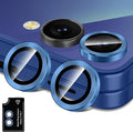 for Samsung Galaxy Z Flip 7 Camera Lens Protector, Individual Metal Ring Tempered Glass Lens Cover, [Strong Adsorption] Scratch Resistant Ultra-Thin HD Clear Lens Cover, 1 Set-Blue Shadow by Btscase