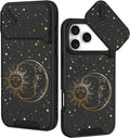 for iPhone 17 Pro Max Case - Women Men Cute Phone Cover Girly Pretty Cool Unique Aesthetic Design Slide Camera Cover Protective Case for Apple for iPhone 17 Pro Max, Sun and Moon by Goocrux