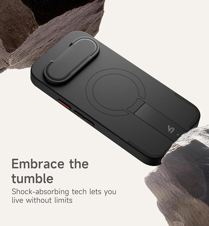 SURITCH for Google Pixel 9a Phone Case, Compatible with MagSafe, Protective Cover with Camera Cover & Adjustable Metal Kickstand for Pixel 9a -Black - Image 6