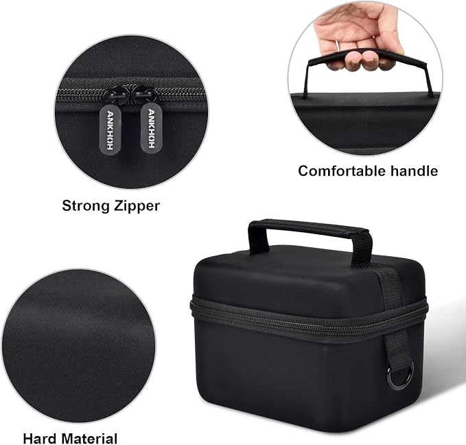 ANKHOH Vlogging Camera Case for Duluvulu/Zostuic/YIGLLO/Gavonde/Canon/Kodak | SD Card & Battery Storage, Accessory Pocket, Travel Carrying Bag, Case Only, For Creators Photography & Travel, Black - Image 6