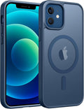 FNTCASE for iPhone 12/iPhone 12 Pro Case Blue: Translucent Fit for MagSafe | Magnetic Camera Protection Slim Cases, 14FT Military Grade Drop Tested, Matte Shockproof Cover by FNTCASE