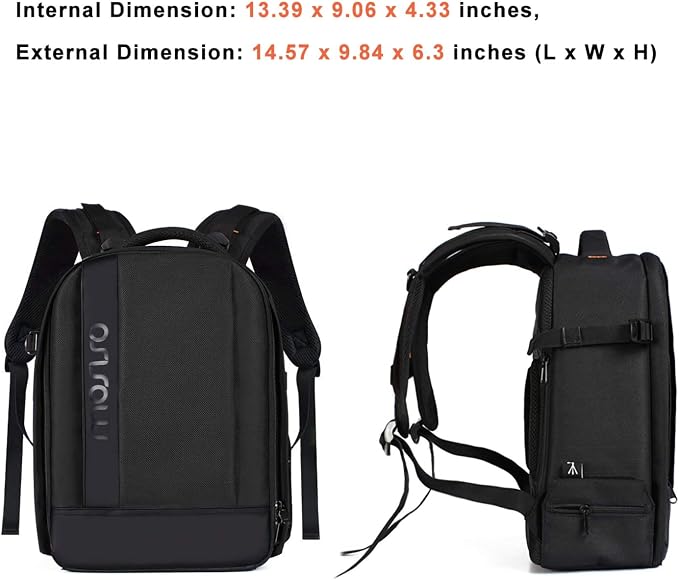 MOSISO Camera Backpack,Photography Backpack Padded Camera Bag, Black | DSLR/SLR/Mirrorless Shockproof Camera Bag with Customized Modular Inserts&Tripod Holder Compatible with Canon,Nikon,Sony - Image 7