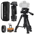 K&F CONCEPT 25" Mini Desk Tripod for Camera Video | Portable Aluminum Tripod for DSLR Cameras Phone, Lightweight Video Tripod for Travel. with Remote Max load 8.8 lbs. S223A0 by KFCONCEPT