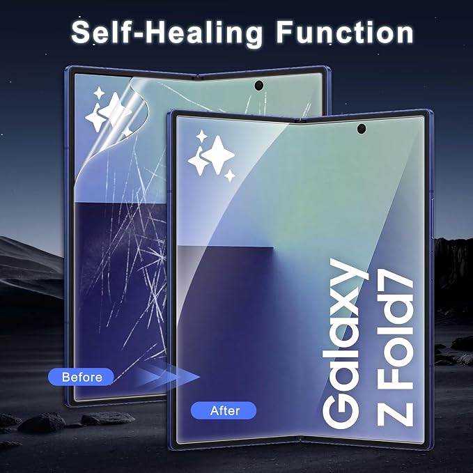 9 Pack for Samsung Galaxy Z Fold 7 Screen Protector, 3 Pac Inside Soft Film + 3 Pcs Front Tempered Glass + 3 Pcs Camera Protectors, Bubble-Free, HD Screen Protector for Galaxy Z Fold 7 5G - Image 4