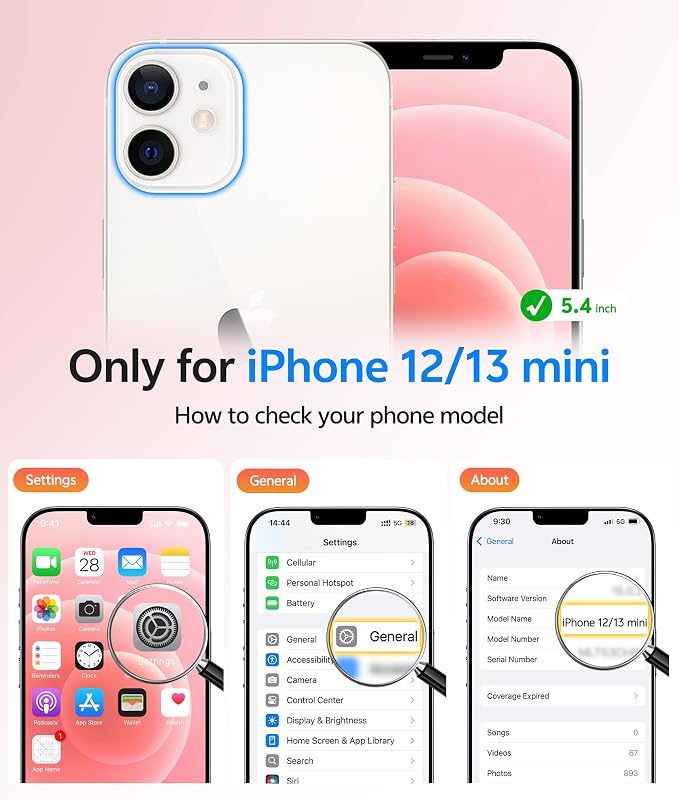 FNTCASE for iPhone 13/12 Mini Case, Fit for Magsafe, Translucent Matte Back | Magnetic Phone Cases, 14FT Military Grade Drop Protection, Slim Shockproof Protective Cover, Light Pink - Image 2