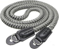 Paracord Camera Strap Long Camera Neck Shoulder Strap for SLR DSLR Digital Mirrorless Cameras 47inch/120cm Grey by HITHUT