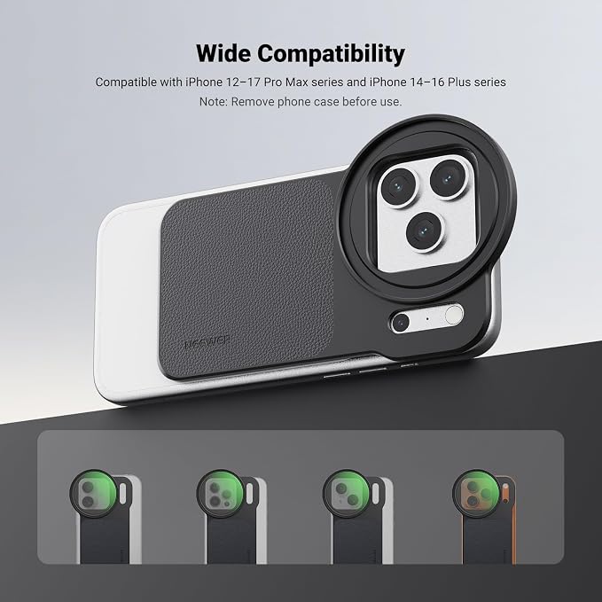 NEEWER 6.9" Magnetic Phone Lens Filter Mount Adapter Backplate Accessories & 67mm CPL Filter Circular Polarizing Polarizer Compatible with MagSafe iPhone 12/13/14/15/16/17 Pro Max & 14/15/16 Plus - Image 2