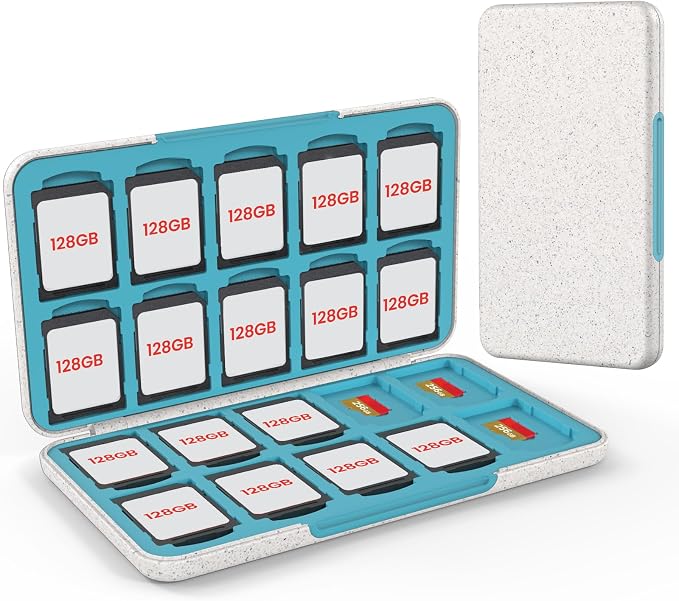 HEIYING SD Card Holder with 40 Precise Slots for SDXC SDHC Micro SD Cards | Portable SD Card Case, Hard ABS Shell with Soft Silicone Lining, Precise Card Slots,Magnetic Closure for Neat Storage by HEIYING