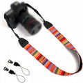 Camera Strap Canvas Rainbow Shoulder Strap with Quick Release Buckles | Adjustable Vintage Neck Shoulder Carrying Strap for DSLR SLR Most Digital Cameras by WANBY