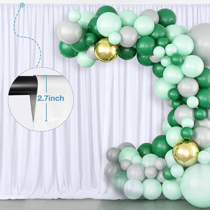 Aimosen 10x10 FT White Backdrop Background for Photography, Large Pure Photo Backdrop Curtain Drapes, High Density Screen Backdrops for Party Portrait Photoshoots Booth Video Studio - Image 7