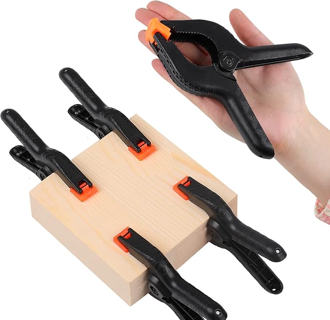 4 Pack Spring Clamps, 6inch Plastic Clips, Backdrop Clips, Big Clamps Heavy Duty, Spring Clips for Crafts, Backdrop Stand, Woodworking, Photography Studios (Black) - Image 6