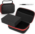 Relaxweex Hard Case with Foam, 7.8 X 6.3 X 3.5 Inch, Black and Red | EVA Waterproof Shockproof Case, Customizable Foam for Camera Electronics Instruments, Digital Products, with Knife by Relaxweex