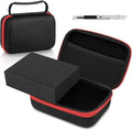 Relaxweex Hard Case with Foam, 11 X 7.8 X 4.3 Inch, Black and Red | EVA Waterproof Shockproof Case, Customizable Foam for Camera Electronics Instruments, Digital Products, with Knife by Relaxweex