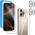 Front and Back Protector for iPhone 16 Pro + Camera Lens Protector | (2+2+2) 9H Hardness, Easy to Install with Alignment Tool,Case Friendly by BIGFLYANTS
