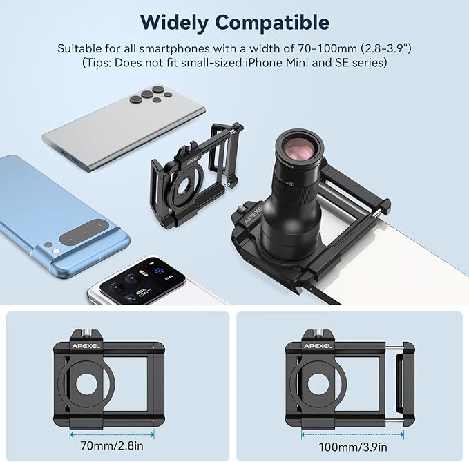 APEXEL 6X Telephoto & 150mm Macro 2-in-1 Lens for iPhone and Android | 6x Zoom + 10x Macro, 10-Glass Optics, Aluminum Build, Universal Clip | for Travel, Nature, and Everyday Creative Shots - Image 6