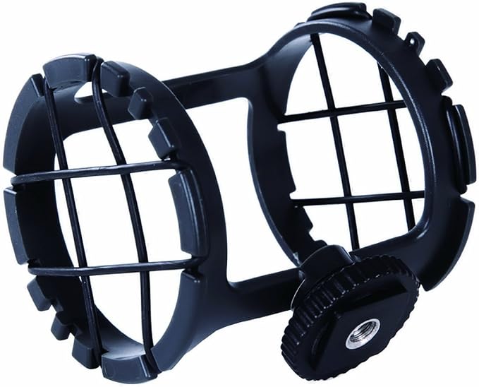 Movo SMM2 Microphone Shock Mount with Camera Cold Shoe for Shotgun Microphones 1" - 2" in Diameter (Fits The Zoom H1n) - Image 2